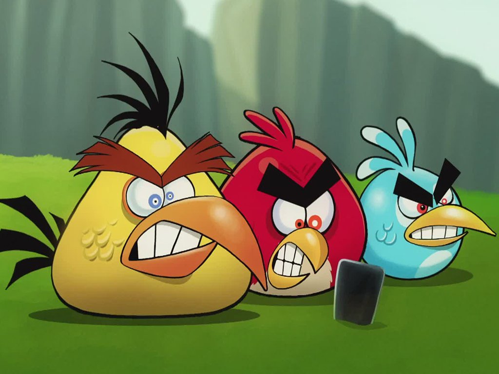 puzzle Angry Birds trzy ptaszki