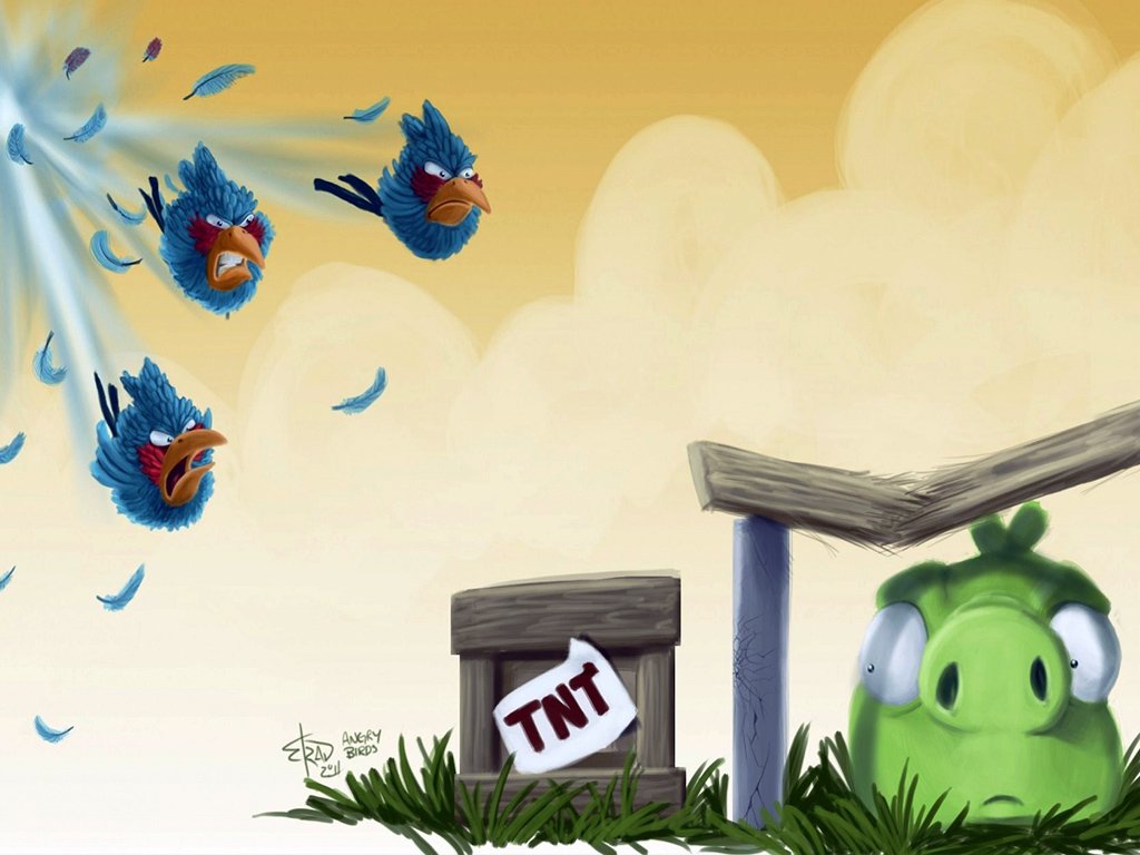 puzzle Angry Birds Niebiescy atakują