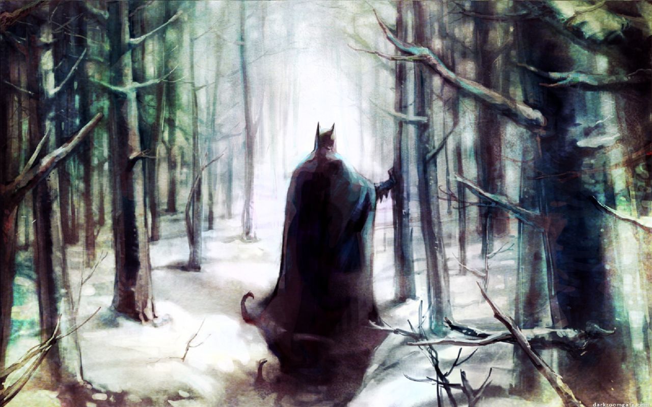 Gry puzzle - Batman w lesie