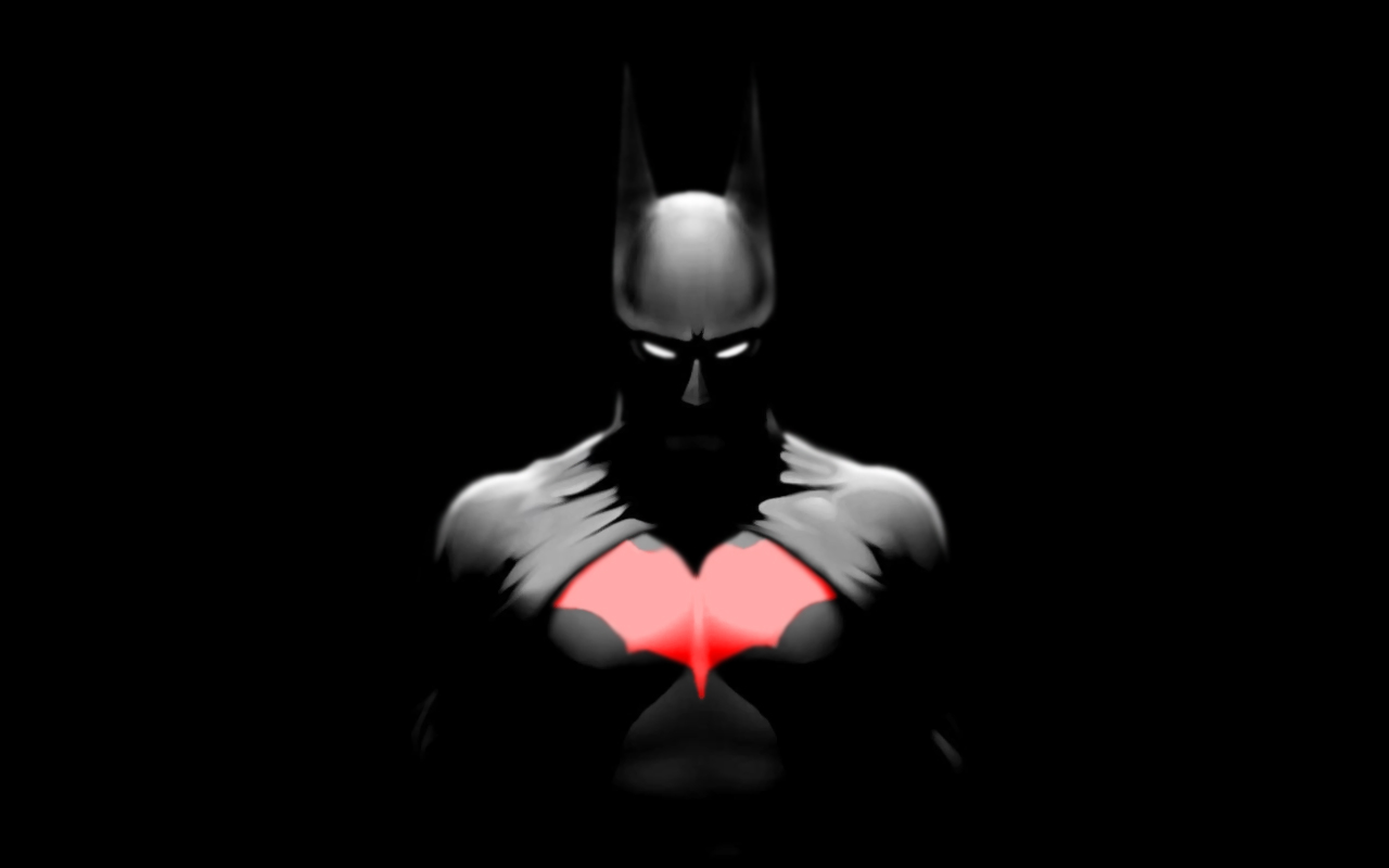 Gry puzzle - Batman i czerwony symbol