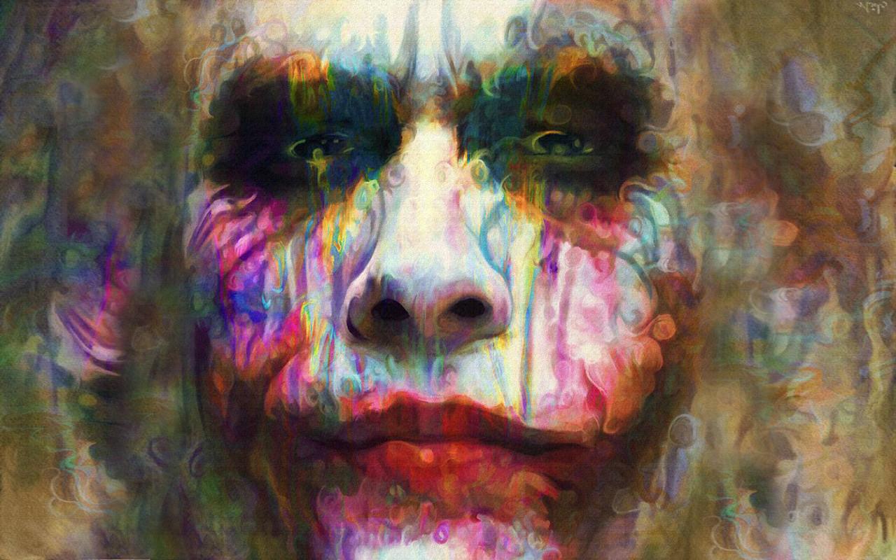Gry puzzle - Rozmazana twarz Jokera