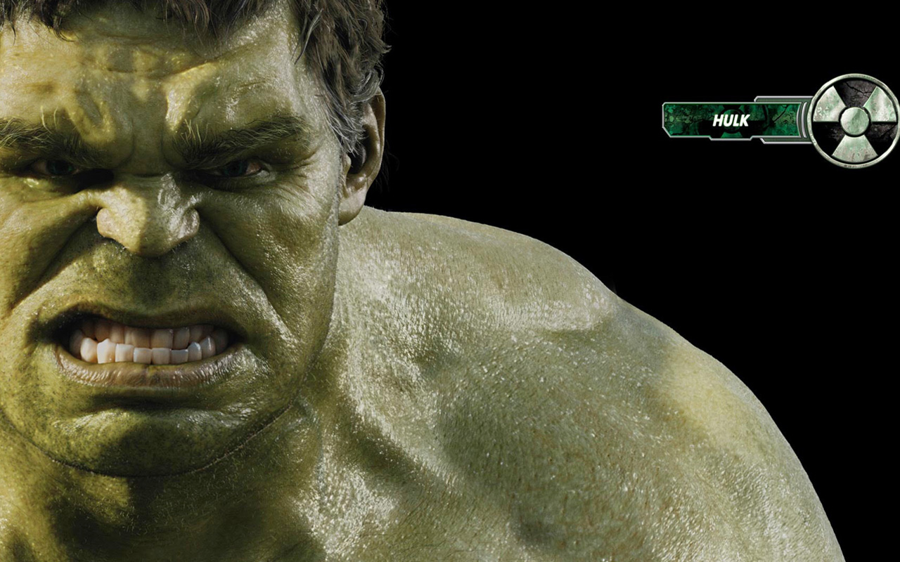 Gry puzzle - Grymas na twarzy Hulka