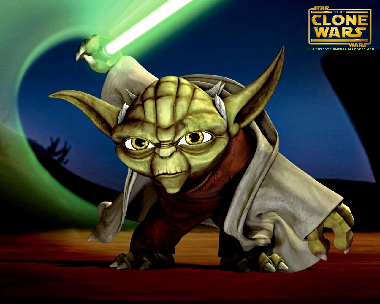 Gry puzzle - Mistrz Yoda z mieczem świetlnym