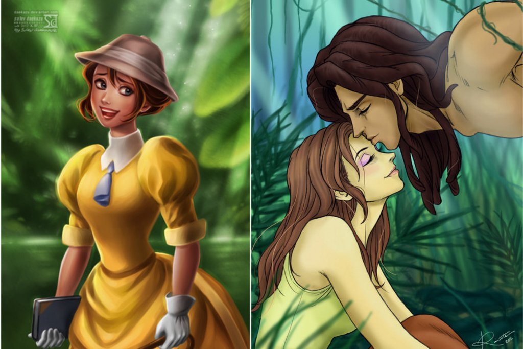 puzzle z bajki o Tarzanie i Jane nr 84