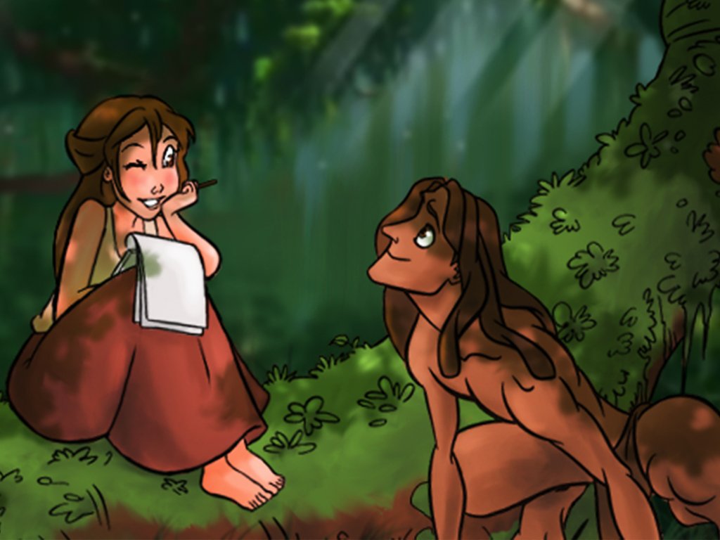 puzzle z bajki o Tarzanie i Jane nr 96